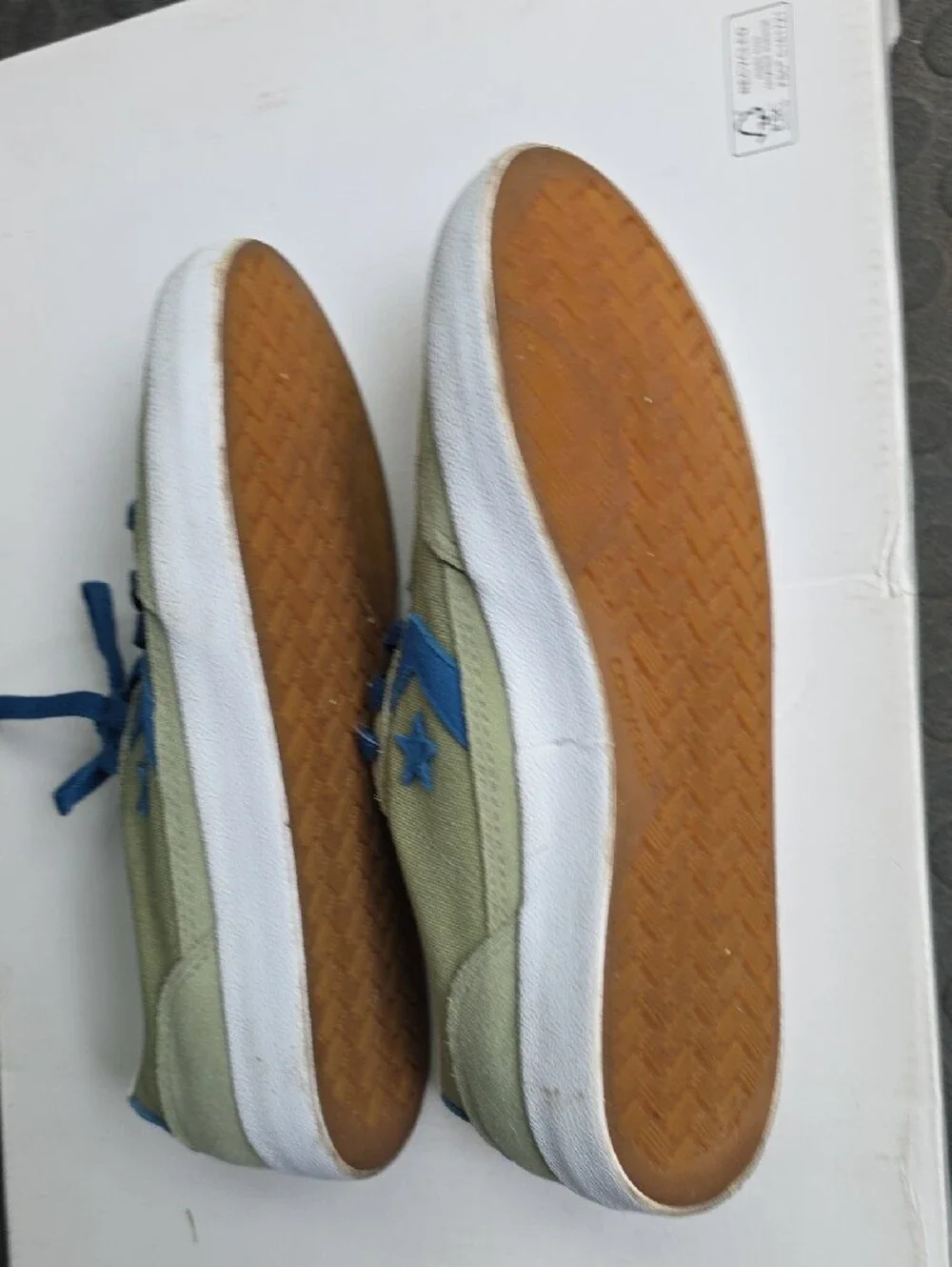 Converse Kids Olive and Blue Low-Top Sneakers